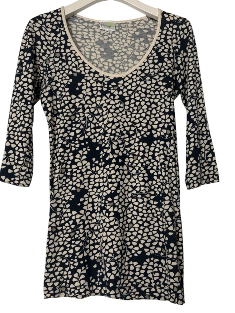 Anthropologie | Porridge Navy & Ivory Scoop Tee - Size Medium